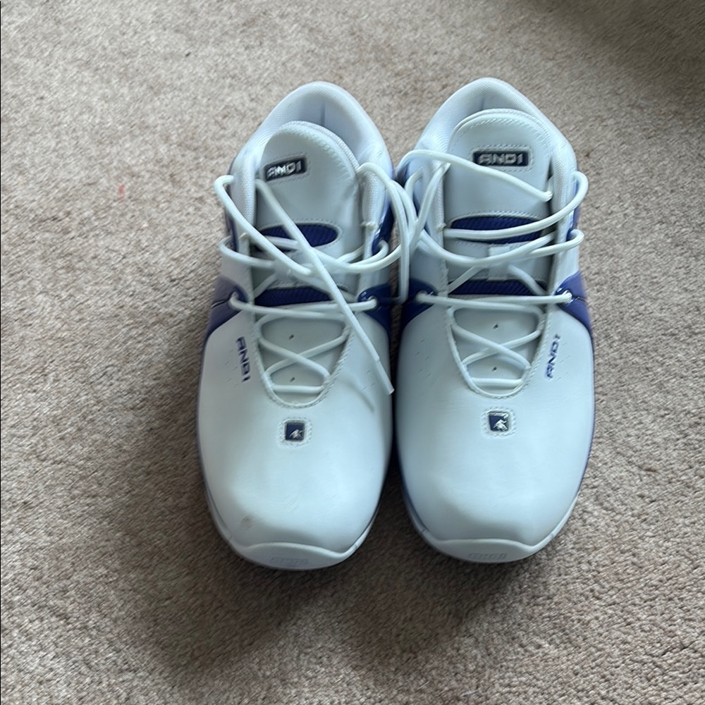 AND1 White and Blue Sneakers
